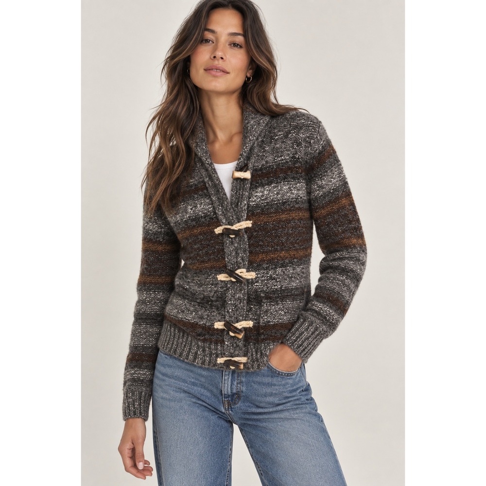 Wilfred Free Toggle Cardigan Striped Alpaca Wool Blend Knit
Winter Cabin S